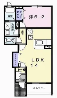 兵庫県小野市西本町【アパート】の間取り