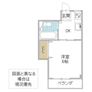 パークサイドビルマンション【3階】の間取り