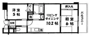 サンパレス横浜【6階】の間取り