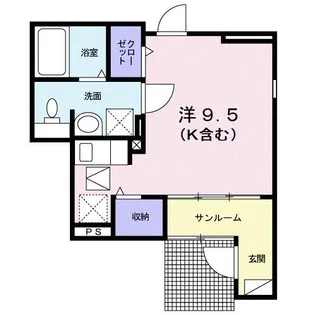プラシード【1階】の間取り