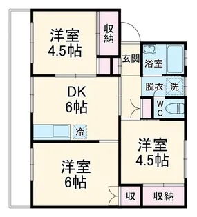 リバーハイム習志野台【1階】の間取り