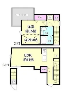 カシェット【3階】の間取り