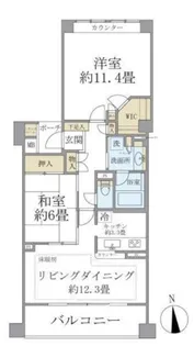 アールヴェール桜新町【3階】の間取り