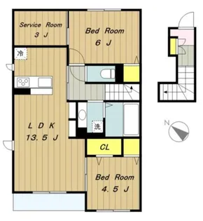 サヌール【2階】の間取り