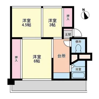 ヴィラナリー木太II 1号棟【4階】の間取り