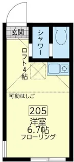 ユナイト渡田東マリアーノの瞳【2階】の間取り