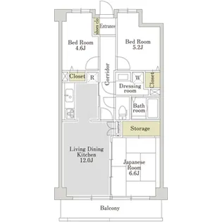 アーバンパーク常盤台公園D【3階】の間取り