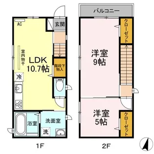 広島県広島市東区愛宕町【一戸建】の間取り