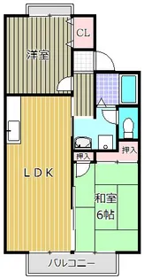 シャトー・ド・イワネ17号館【2階】の間取り