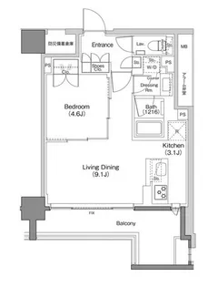ザ・パークハビオ日本橋馬喰町【11階】の間取り