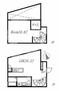 東京都中野区沼袋2【アパート】の間取り