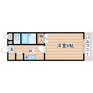 第2サンハイツ通町【2階】の間取り