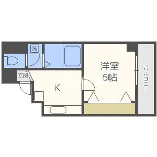 クレセール阿波座【6階】の間取り