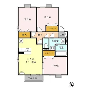 ガーデンコート飯倉台 B【1階】の間取り