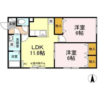 エミネンス中央【1階】の間取り