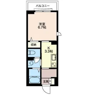 レフィシア武蔵小山【2階】の間取り