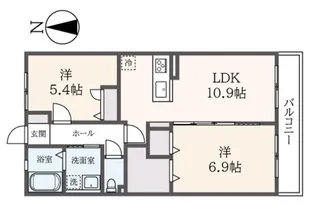 カサブランカ駒岡【3階】の間取り