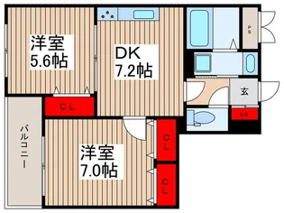プルメリア浦和領家B【1階】の間取り