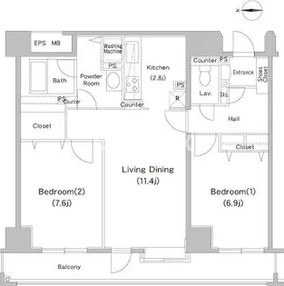 グレイスコート木場【9階】の間取り