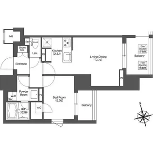 LIBR GRANT 西新宿WEST【5階】の間取り