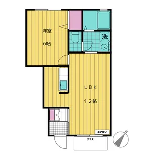 ヴェルデュール B【1階】の間取り