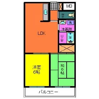 アネックス仲松【6階】の間取り