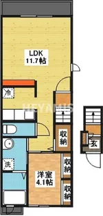 ハルカス三城【2階】の間取り