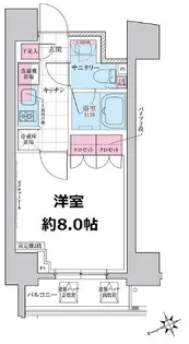 ステラメゾン三軒茶屋【15階】の間取り