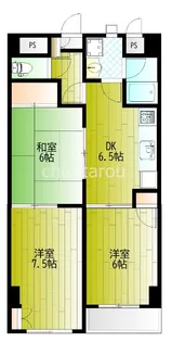 川越マンション【3階】の間取り