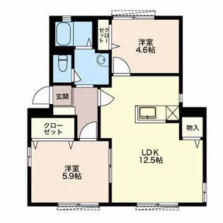 ヴィラフォンテーヌ【2階】の間取り