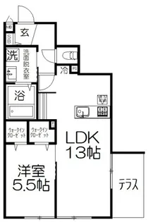 スクエアード上木崎【1階】の間取り