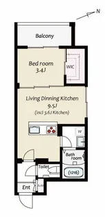 KUZE市川【5階】の間取り