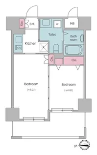 レジディア秋葉原【3階】の間取り