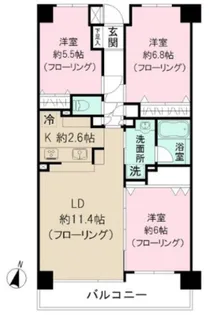 八幡館【3階】の間取り