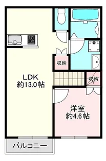 カーサ・ボヌール【2階】の間取り