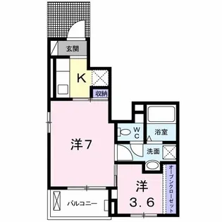 メロー・イエロー【1階】の間取り