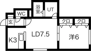 ステージノア豊平【2階】の間取り