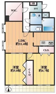 エスタールビル【4階】の間取り