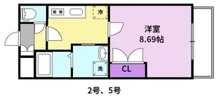 les couleurs レ・クルール【3階】の間取り