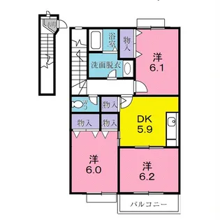 クレストールKIKI B【2階】の間取り