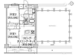 エルフォルテ東日暮里【7階】の間取り