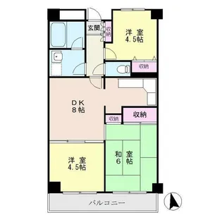 ヴィラグラータ【5階】の間取り