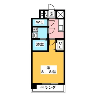プレサンスTHE栄【4階】の間取り