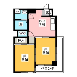 メゾン北栄【2階】の間取り
