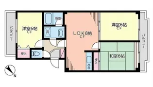 ベルメゾン・エスペランス・寺尾台【2階】の間取り