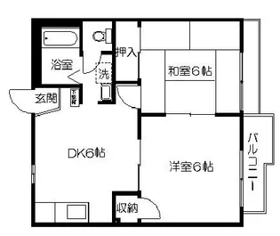 ガーデンヒル大野【1階】の間取り