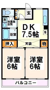 ドマーニ府中【1階】の間取り
