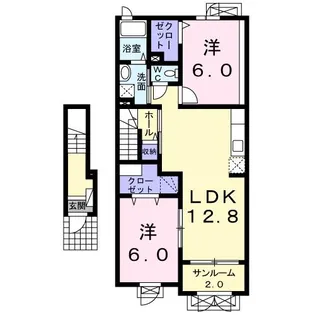 セイバリーヴィラ【2階】の間取り