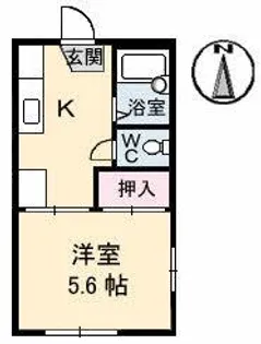 クレストピア新宮【1階】の間取り