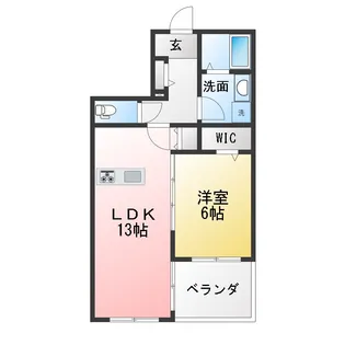 メゾンドゥラミティエ【1階】の間取り